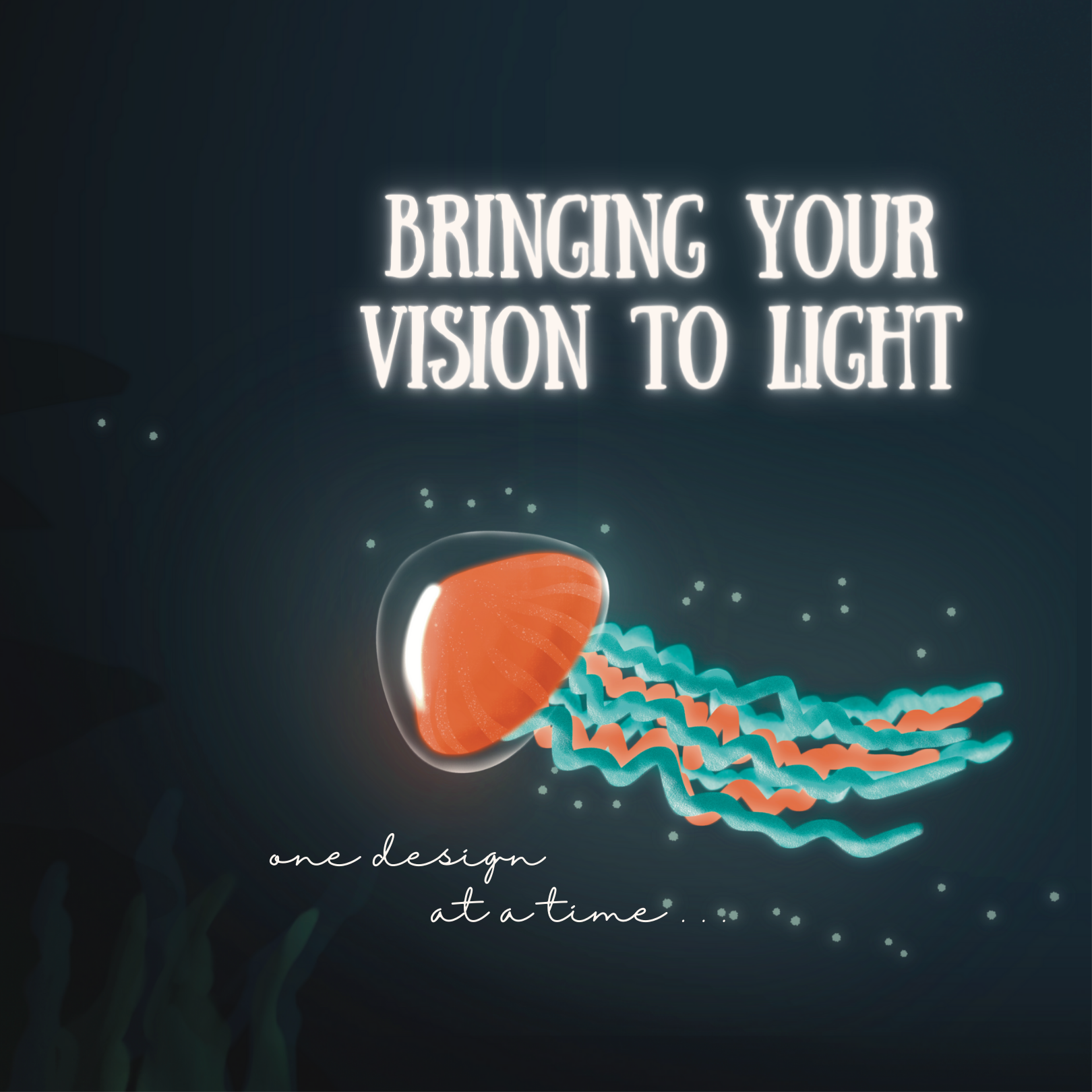 Maria von Hatten Digital Illustration of a Jellyfish "Bringing Your Vision to Light"