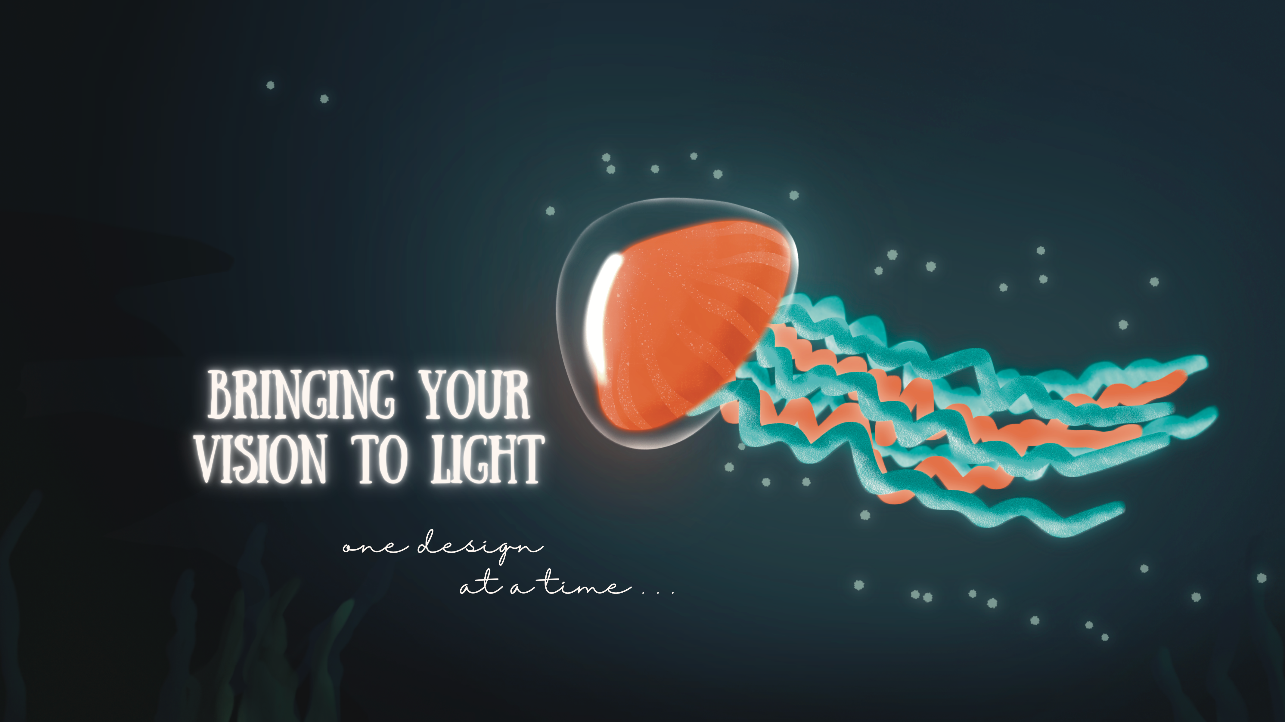 Maria von Hatten Digital Illustration of a Jellyfish "Bringing Your Vision to Light"